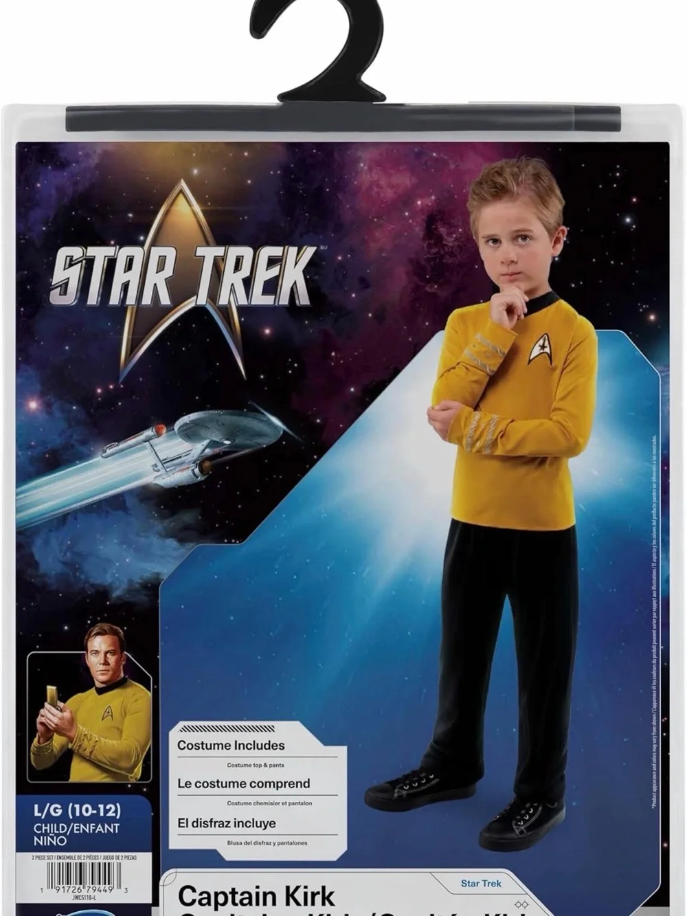 Jazwares Star Trek Captain👨‍✈️Kirk Child👦🏻Halloween🎃Costume Sz S (6/7)